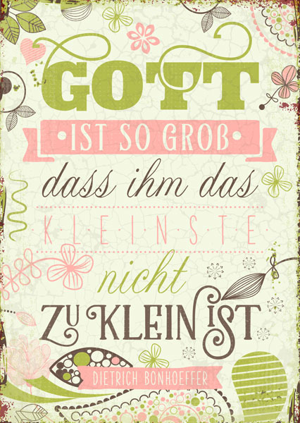 Postkarte - Gott ist groß