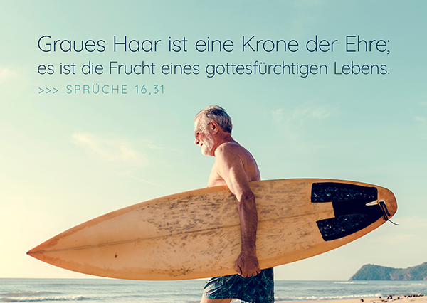 Postkarte - Graues Haar