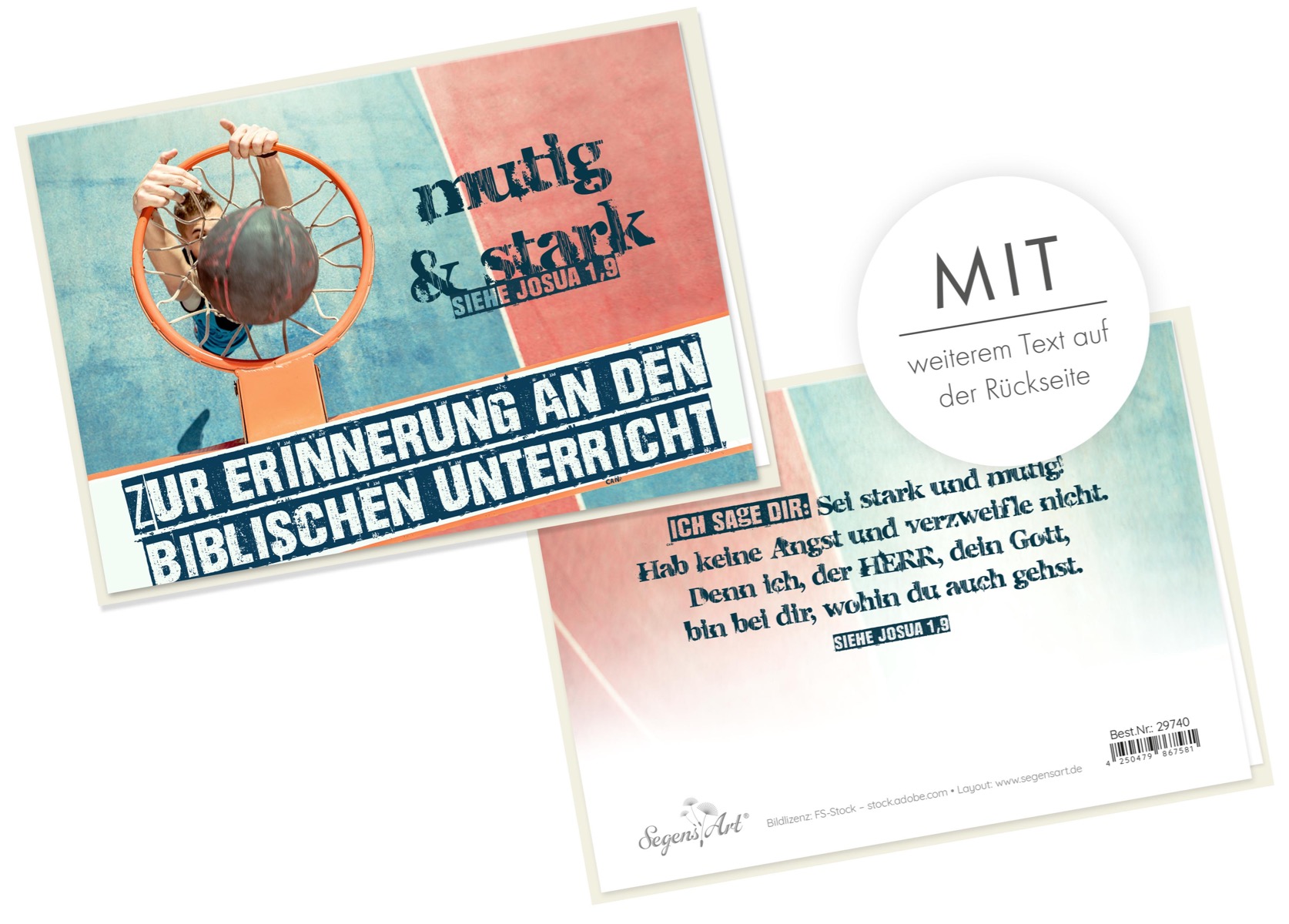 Faltkarte - Biblischer Unterricht (Basketball)