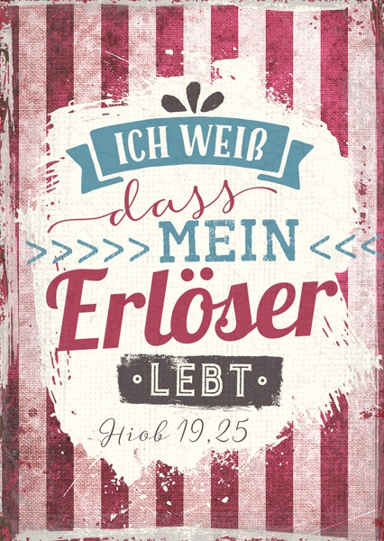 Postkarte - Mein Erlöser lebt