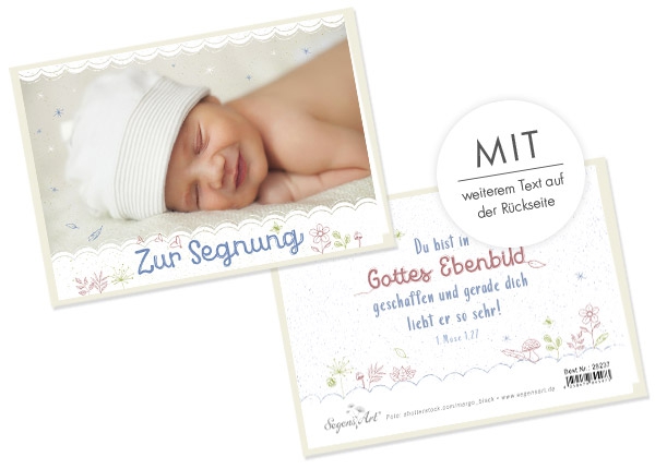 Faltkarte - Zur Segnung - Gottes Ebenbild