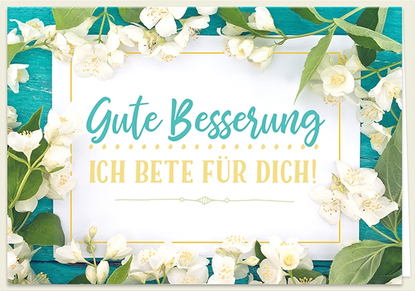 Faltkarte - Gute Besserung (Blüten)