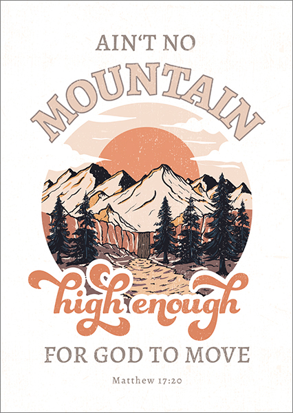 Postkarte - No Mountain high enough
