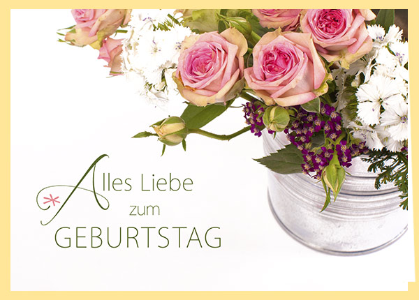 Faltkarte - Alles Liebe zum Geburtstag (Rosen)
