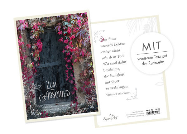 Faltkarte - Zum Abschied (Tür)