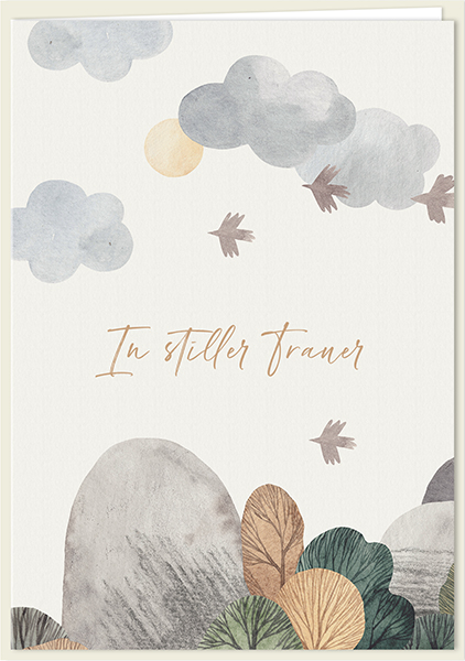 Faltkarte Naturpapier - In stiller Trauer (Vögel)