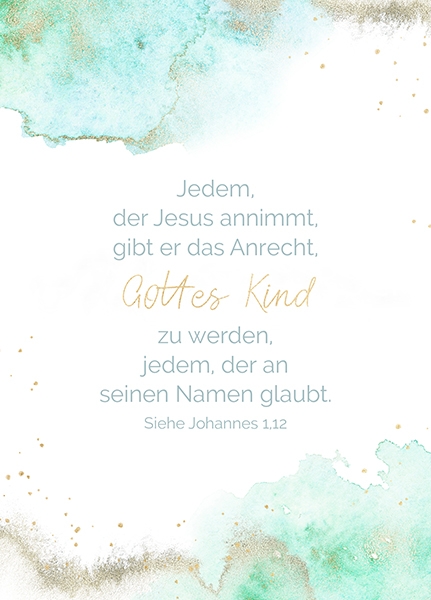 XL-Postkarte Big Blessing Gold - Gottes Kind zu werden