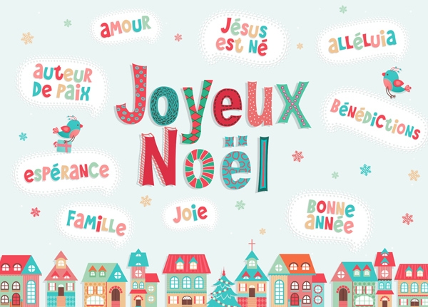 XL-Postkarte Big Blessing - Jésus est né