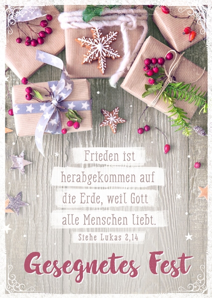 Postkarte - Frieden ist herabgekommen