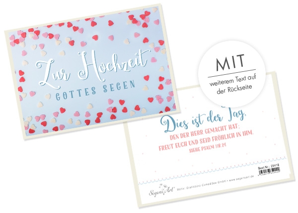Faltkarte - Zur Hochzeit - Dies ist der Tag