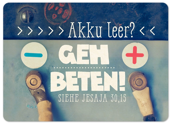 XL-Postkarte Big Blessing - Akku leer