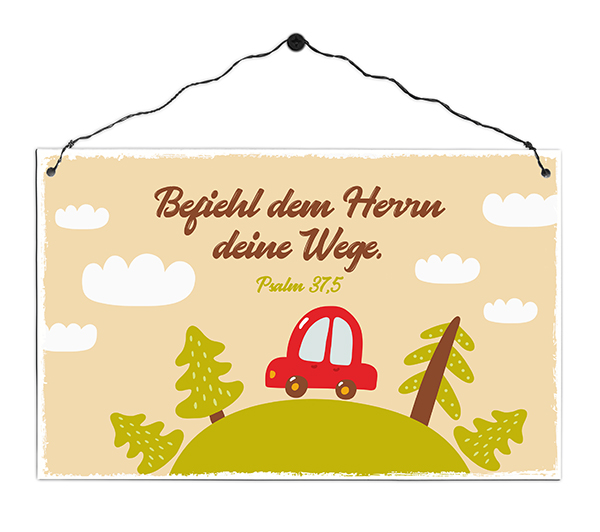 Holzschild groß - Befiehl (Auto)