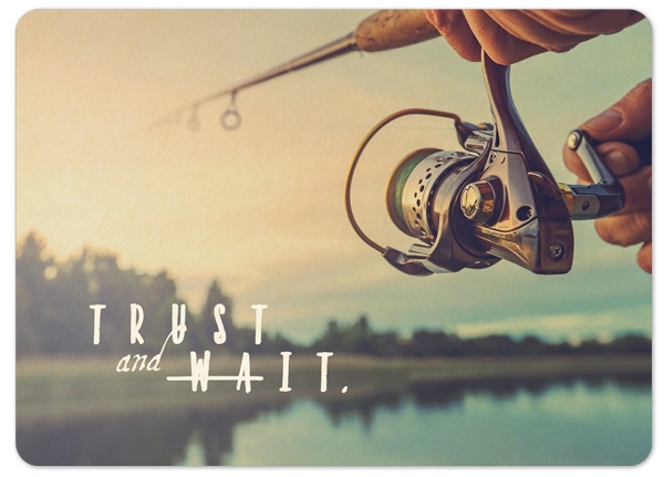 XL-Postkarte Big Blessing - Trust and wait