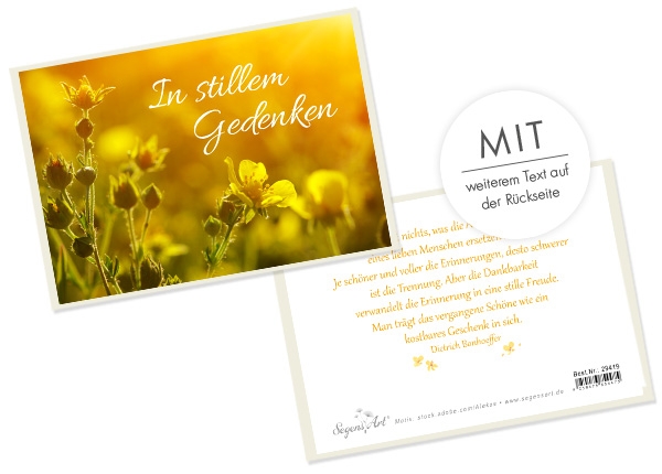 Faltkarte - In stillem Gedenken - Das vergangene Schöne