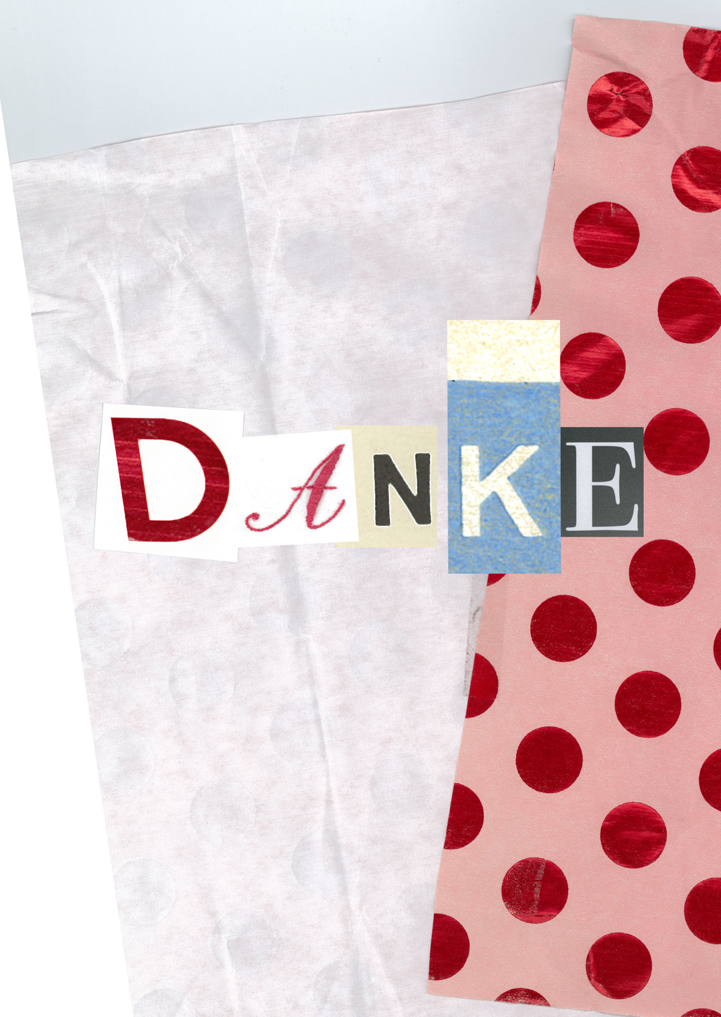 Faltkarte Naturpapier - Danke