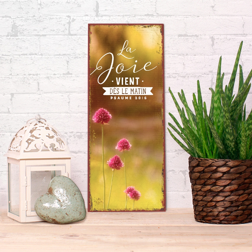 Metallschild lang - La joie
