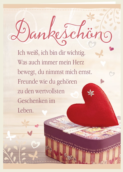 Faltkarte - Dankeschön - Ich weiß...