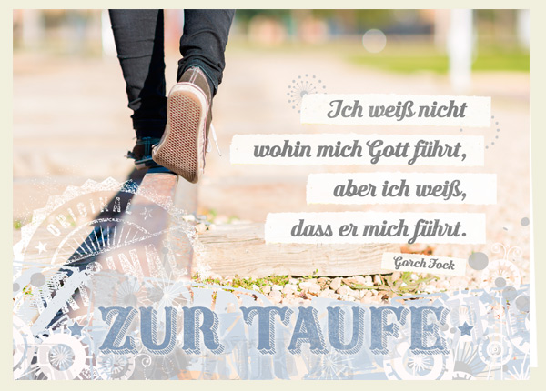 Faltkarte - Zur Taufe - Wohin mich Gott führt