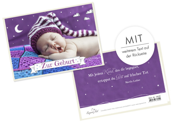 Faltkarte - Zur Geburt