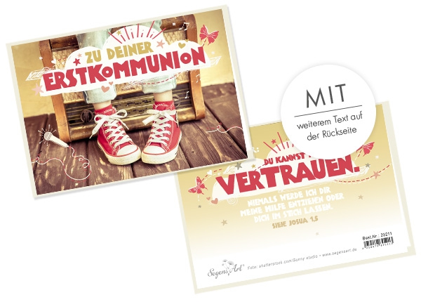 Faltkarte - Zu deiner Erstkommunion (Schuhe)
