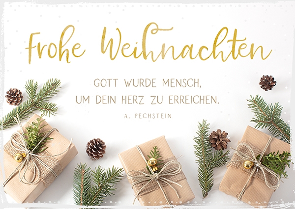 Postkarte - Frohe Weihnachten – Gott wurde Mensch