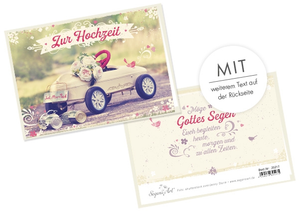Faltkarte - Zur Hochzeit - Just married