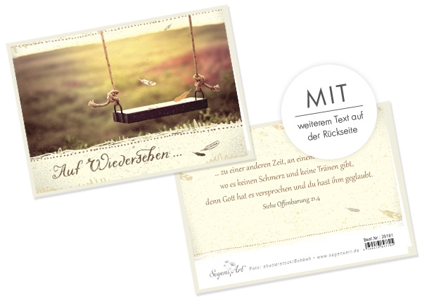 Faltkarte - Auf Wiedersehen