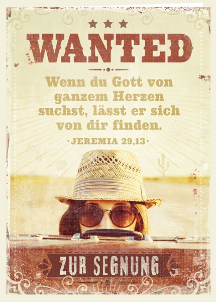 Faltkarte - Zur Segnung - Wanted