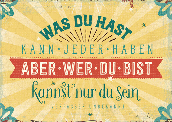 Postkarte - Wer du bist