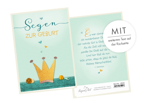 Faltkarte - Geburt - Es war einmal