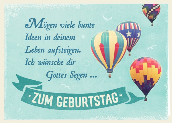 Faltkarte - Zum Geburtstag - Bunte Ideen