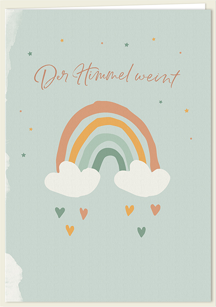 Faltkarte Naturpapier - Der Himmel weint