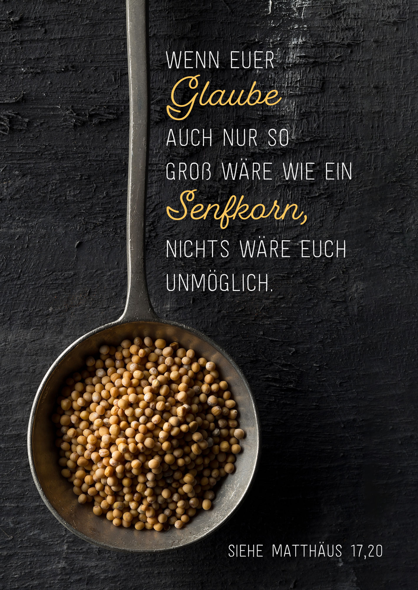 Postkarte - Nicht wäre euch unmöglich (Senfkorn)