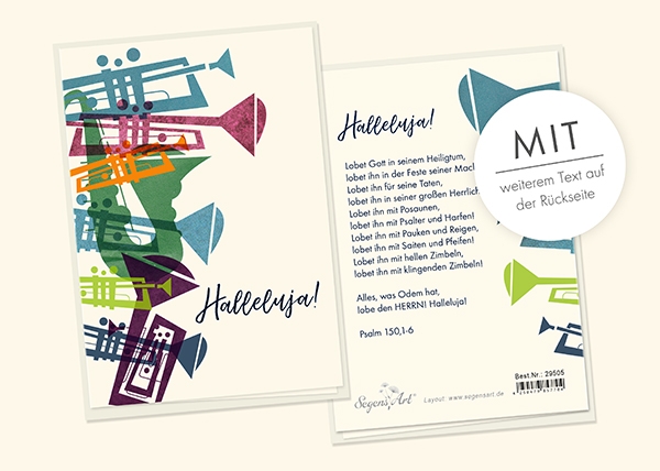 Faltkarte Naturpapier - Halleluja