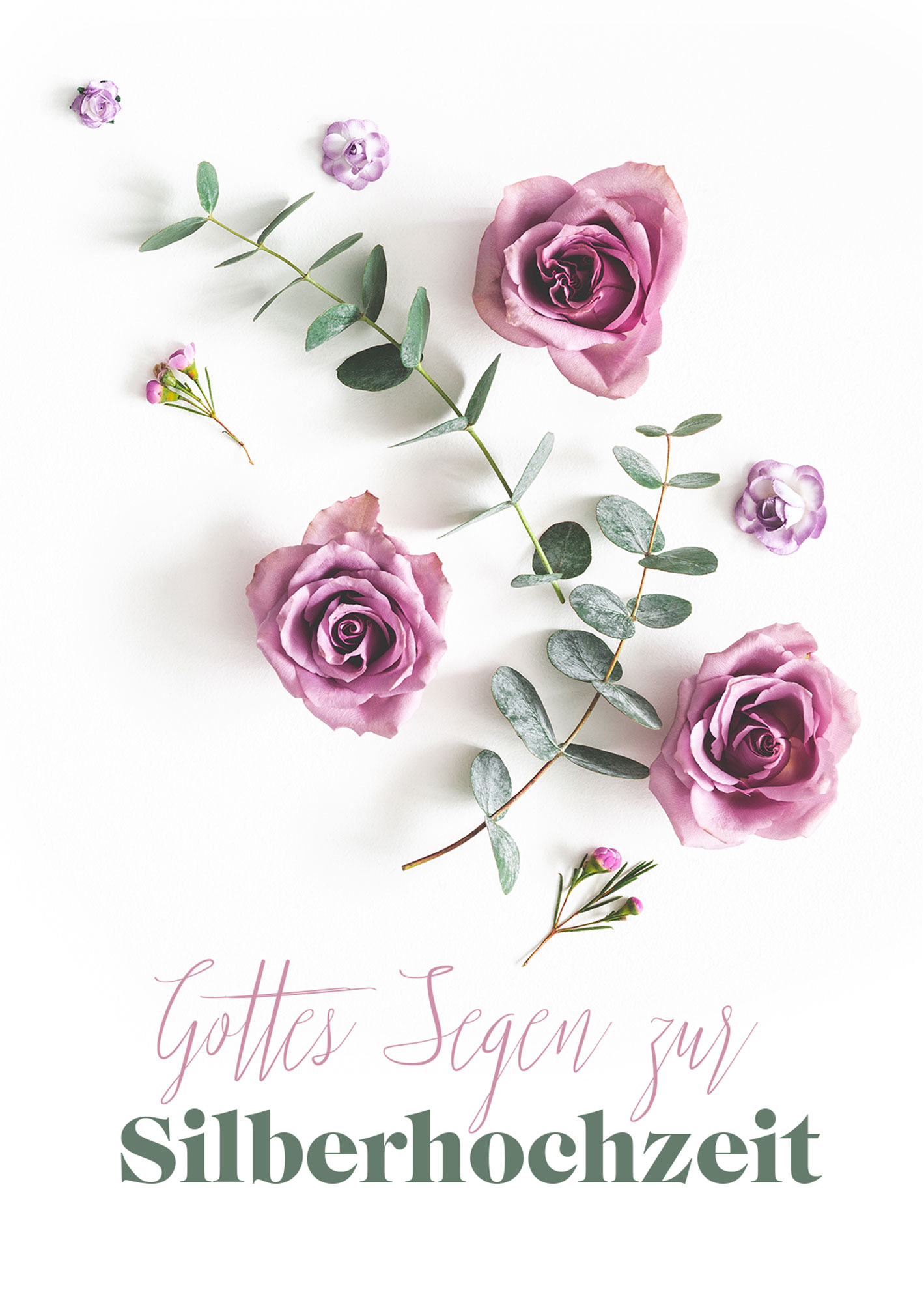 Faltkarte - Gottes Segen zur Silberhochzeit