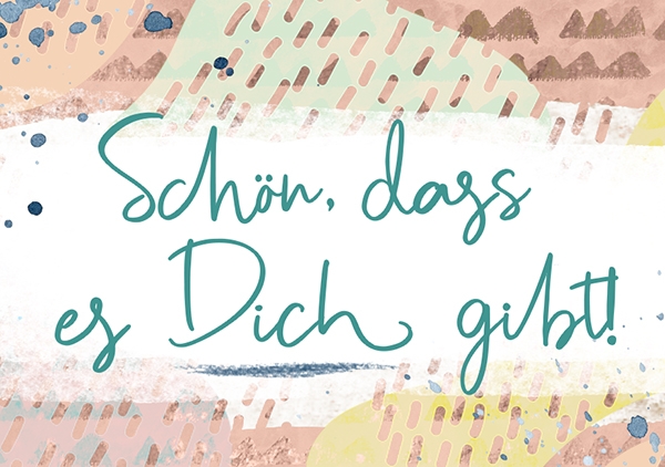 Mini - Schön, dass es Dich gibt (rosa mint)