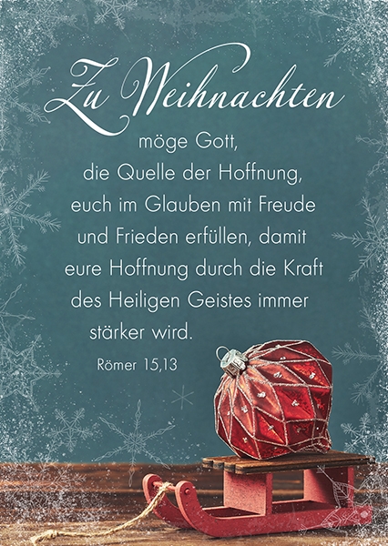 Postkarte - Zu Weihnachten – Möge Gott