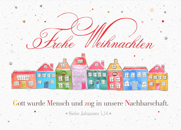 XL-Postkarte Big Blessing Silber - Unsere Nachbarschaft