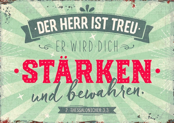 Postkarte - Der Herr ist treu