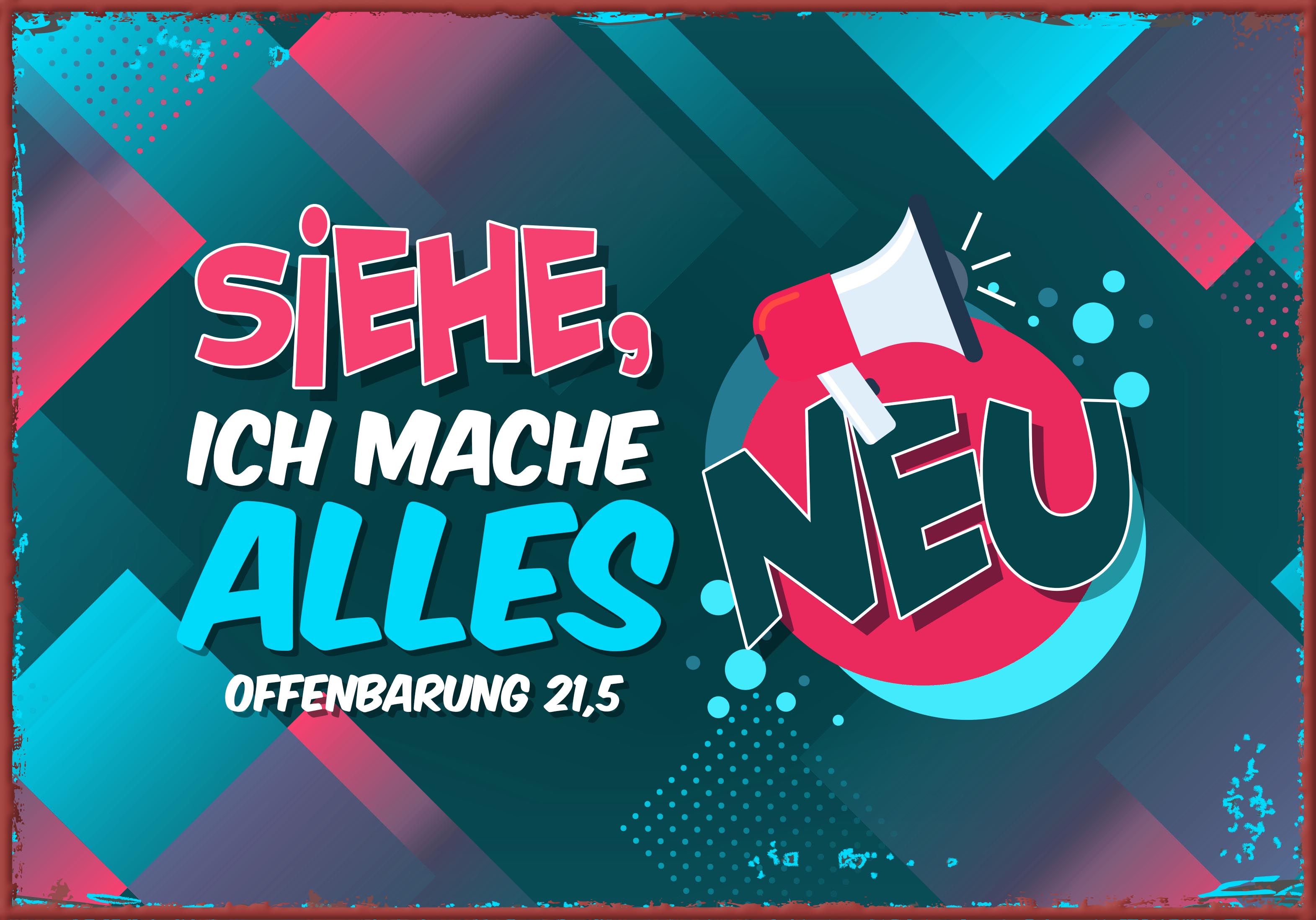 Metallschild klein - Jahreslosung 2026 - Comic