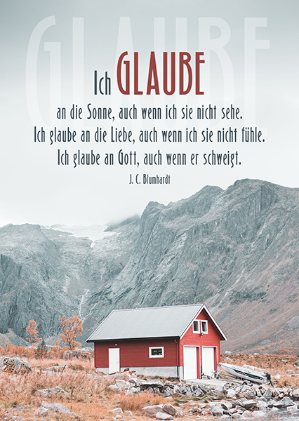 Postkarte - Ich glaube (Berg)