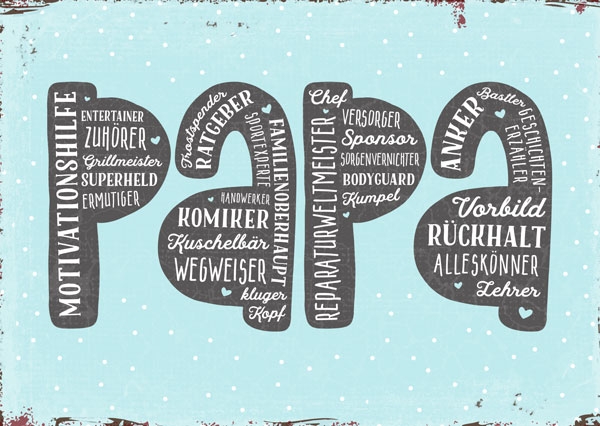 Postkarte - Papa - Entertainer...