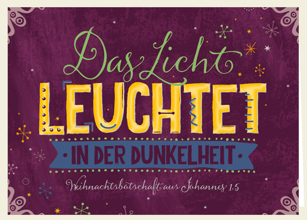 Faltkarte - Licht leuchtet