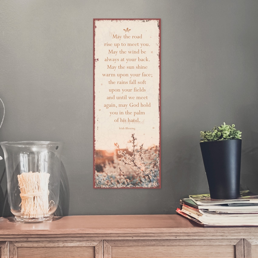 Metallschild lang - May the road