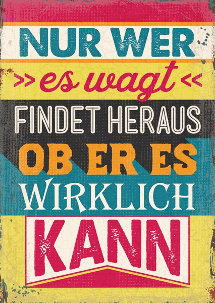 Postkarte - Nur wer es wagt