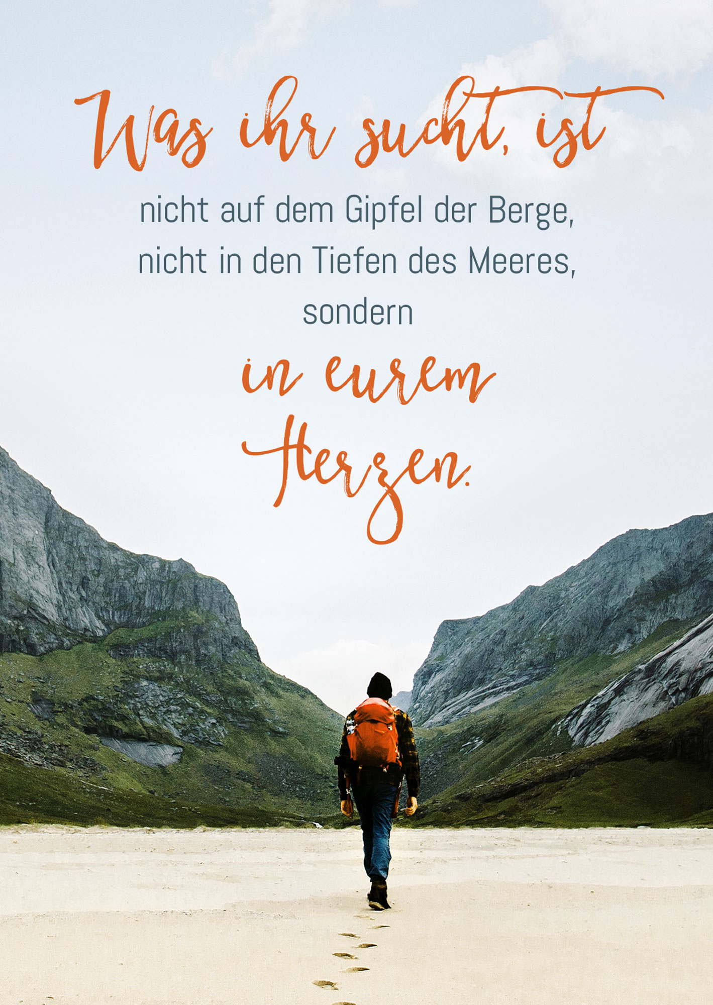 Postkarte - Was ihr sucht, ist in euren Herzen