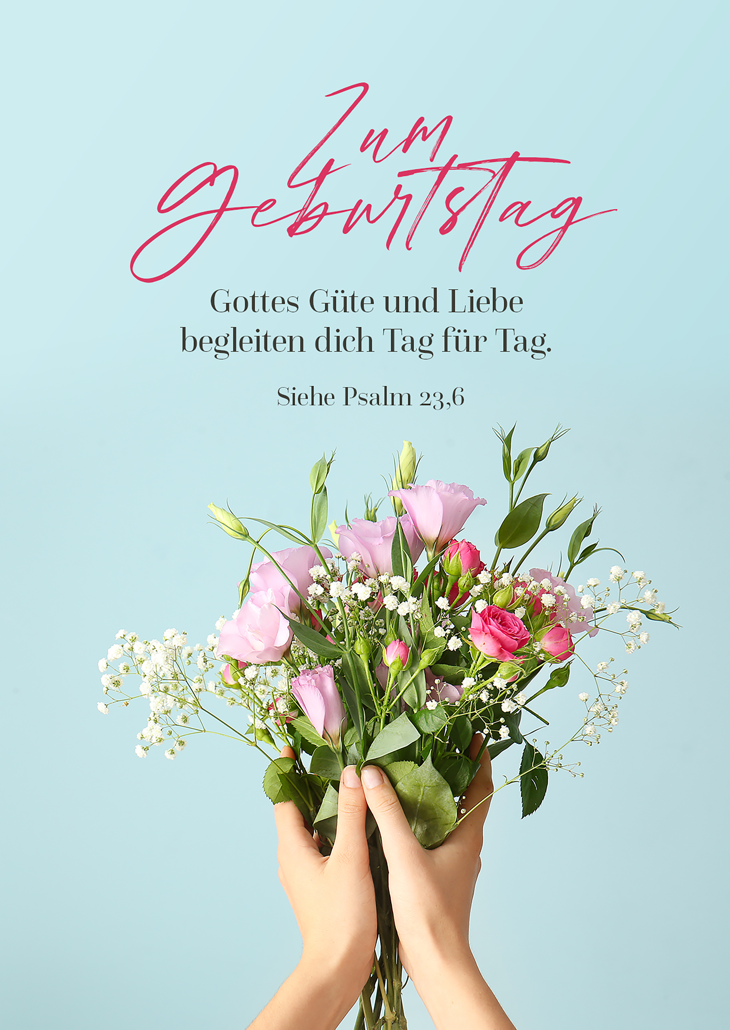 Postkarte - Geburtstag - Strauß