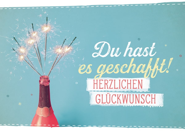 Postkarte - Du hast es geschafft