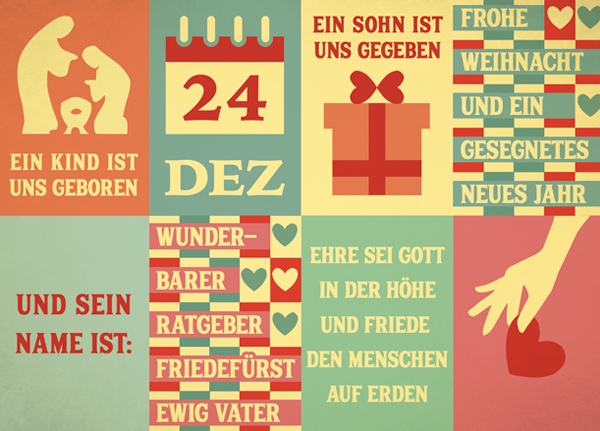 XL-Postkarte Big Blessing - Ein Kind ist uns geboren