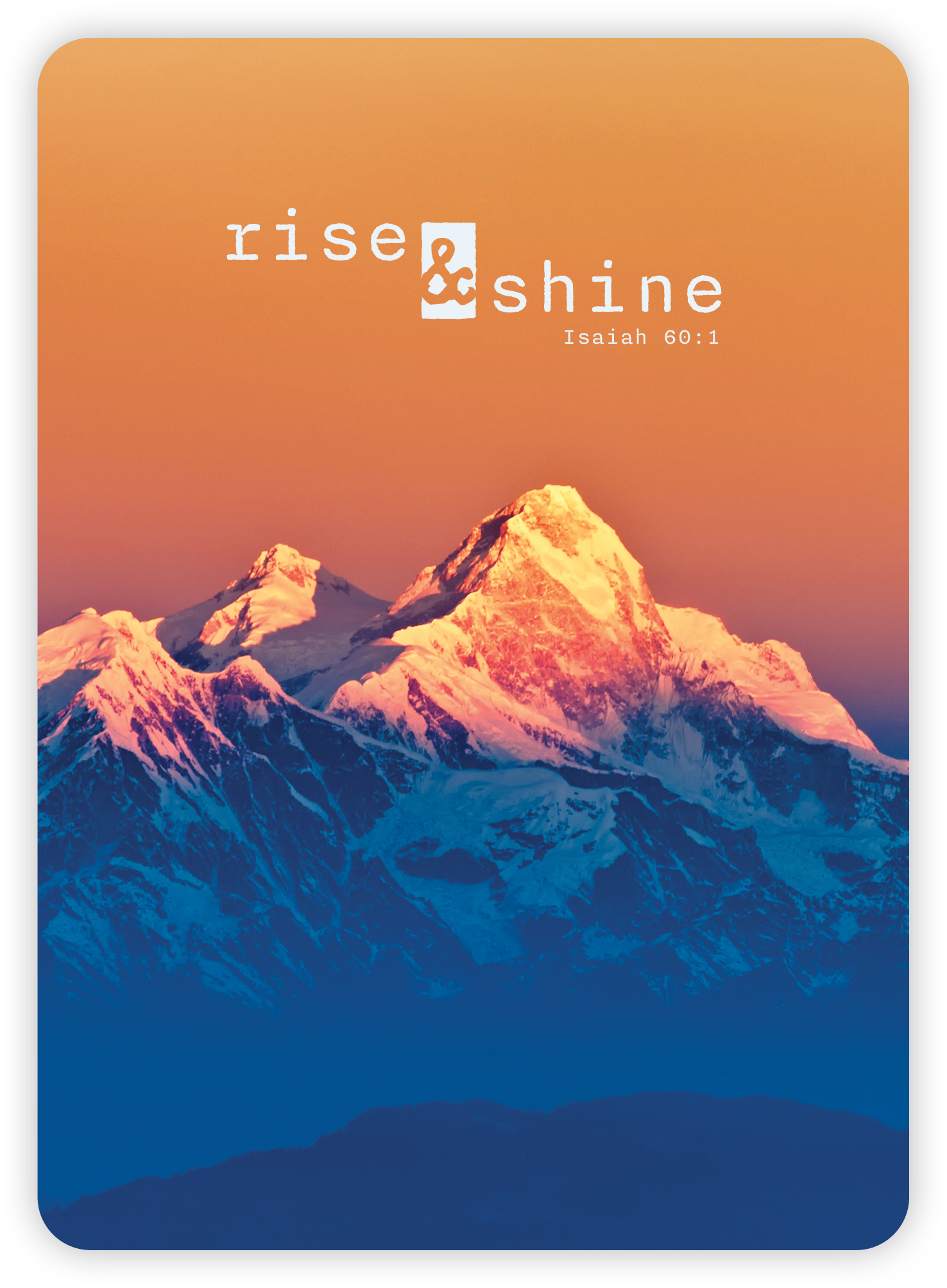 XL-Postkarte Big Blessing - Rise & Shine (Berge)
